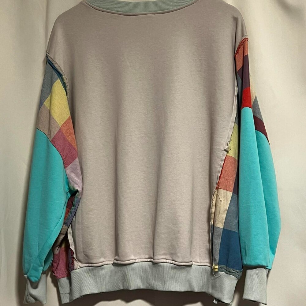 NWOT Sage & Fig Boho Sweatshirt Oversized Peace Applique Size L - Picture 8 of 12